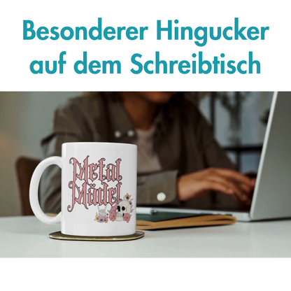 Metal Mädel Musik Metalhead Kaffee Tasse