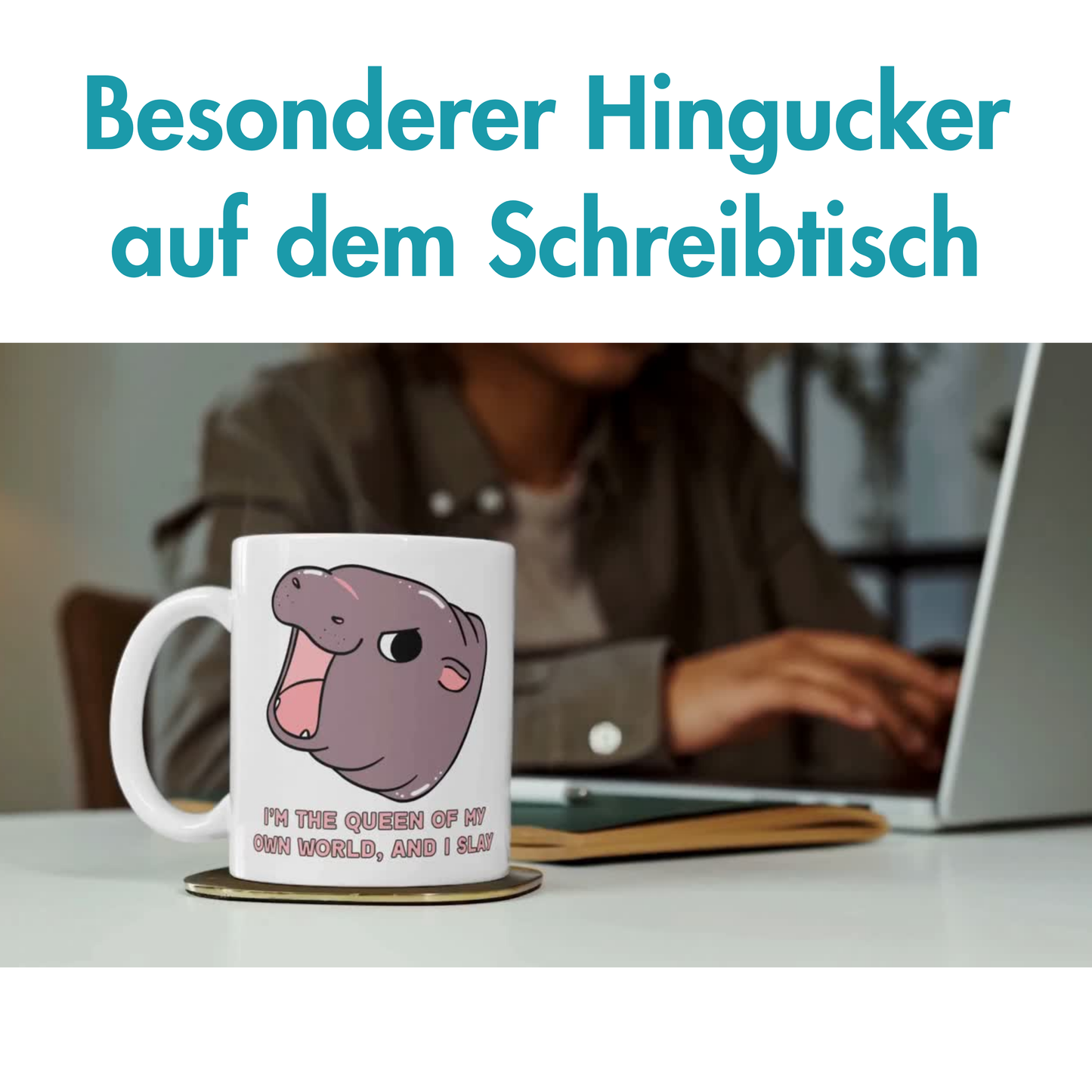 I'm The Queen Of My Own World And I Slay Hippo Kaffee Tasse