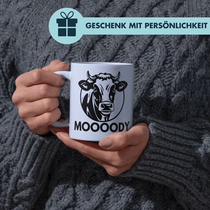 Moody Launisch Wortspiel Kuh Kaffee Tasse