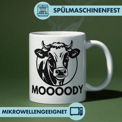 Moody Launisch Wortspiel Kuh Kaffee Tasse