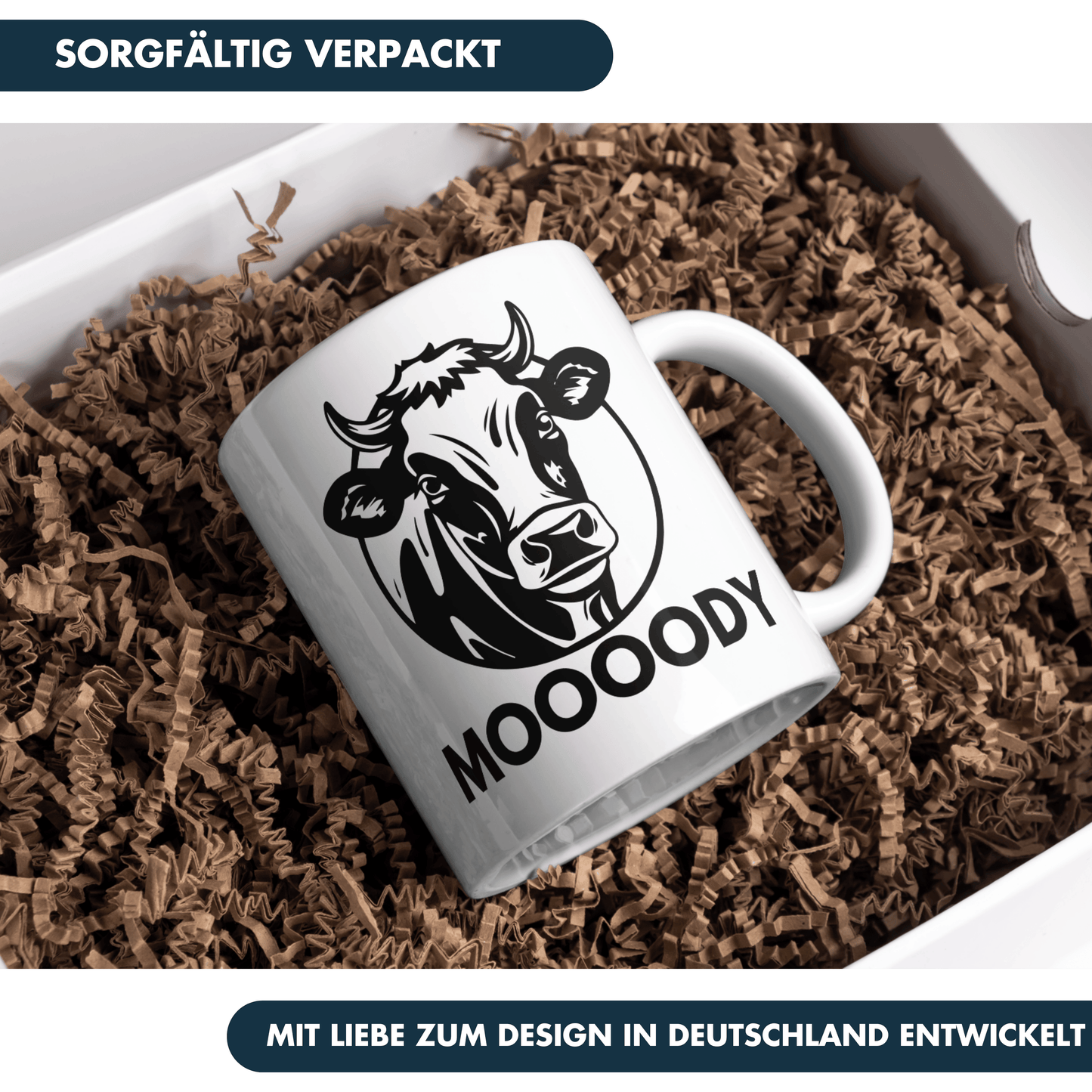 Moody Launisch Wortspiel Kuh Kaffee Tasse