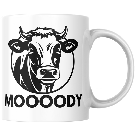 Moody Launisch Wortspiel Kuh Kaffee Tasse