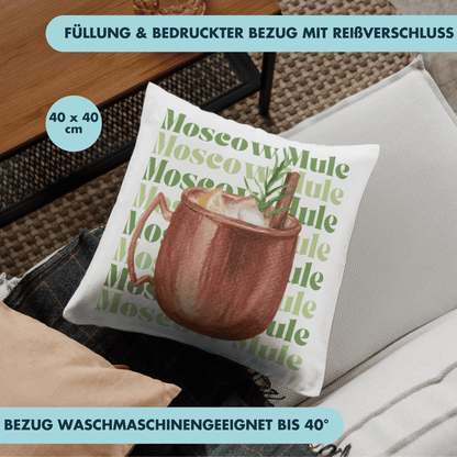 Moscow Mule Cocktail Deko Kissen