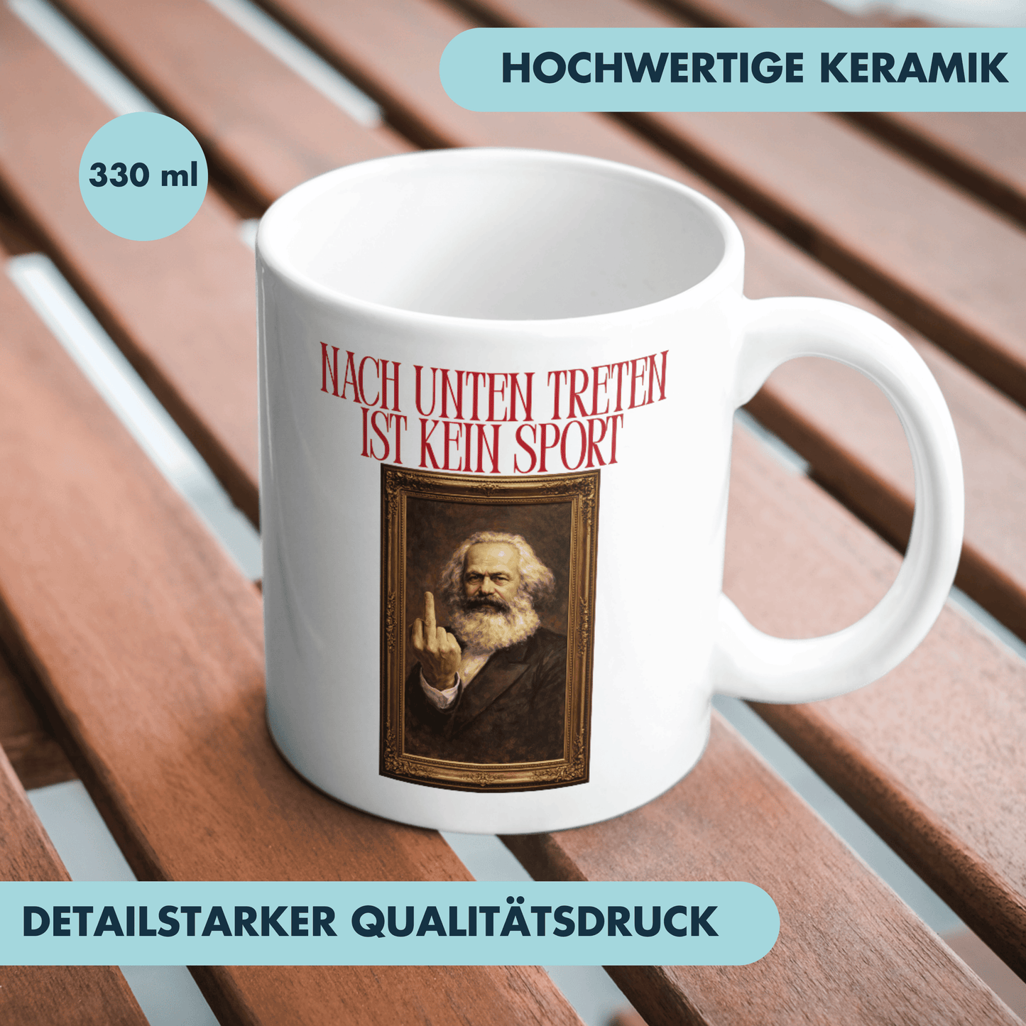 Nach Unten Treten Ist Kein Sport Karl Marx Kaffee Tasse