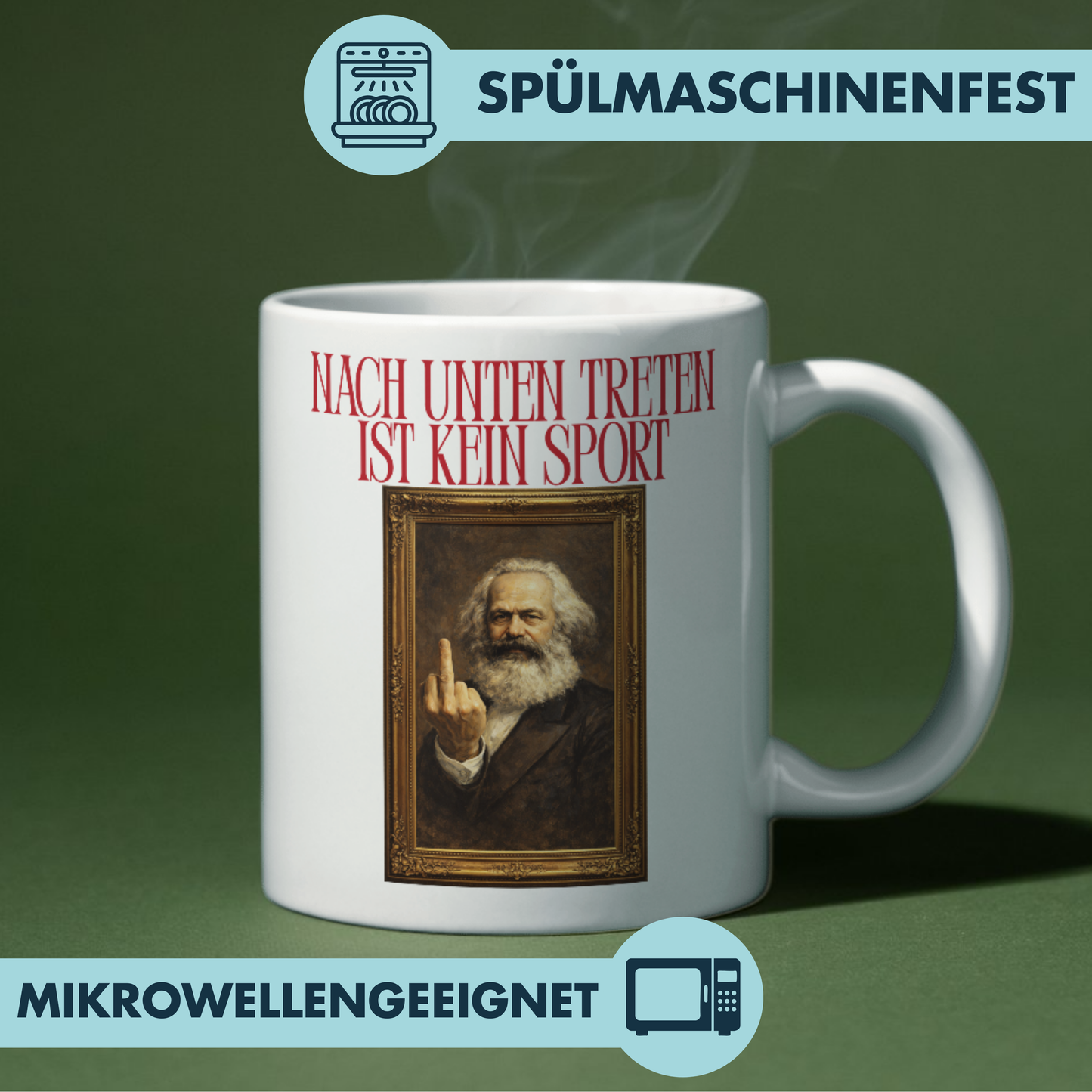 Nach Unten Treten Ist Kein Sport Karl Marx Kaffee Tasse