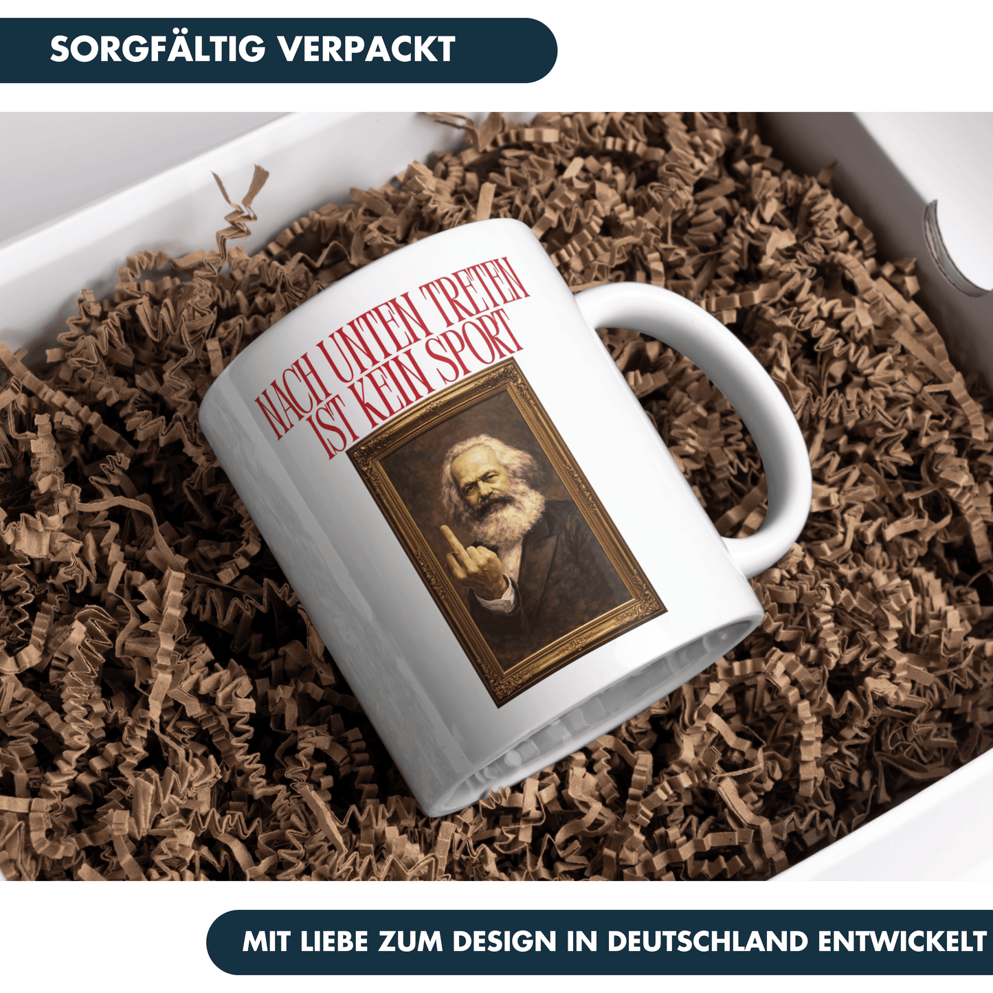Nach Unten Treten Ist Kein Sport Karl Marx Kaffee Tasse