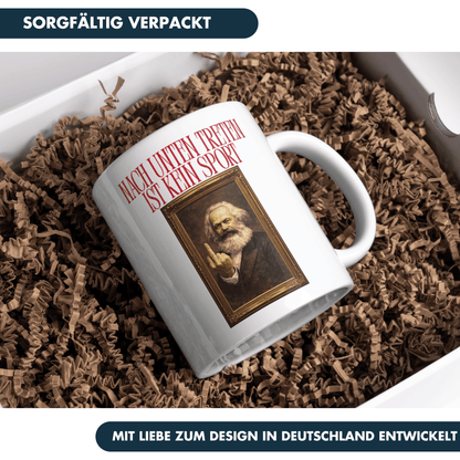 Nach Unten Treten Ist Kein Sport Karl Marx Kaffee Tasse