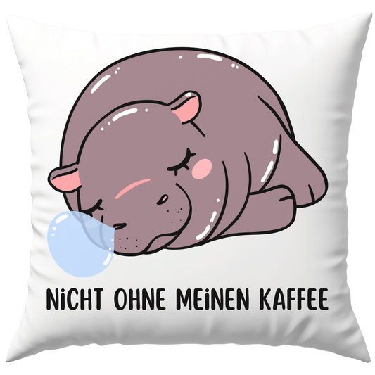 Nicht Ohne Meinen Kaffee Baby Hippo Deko Kissen