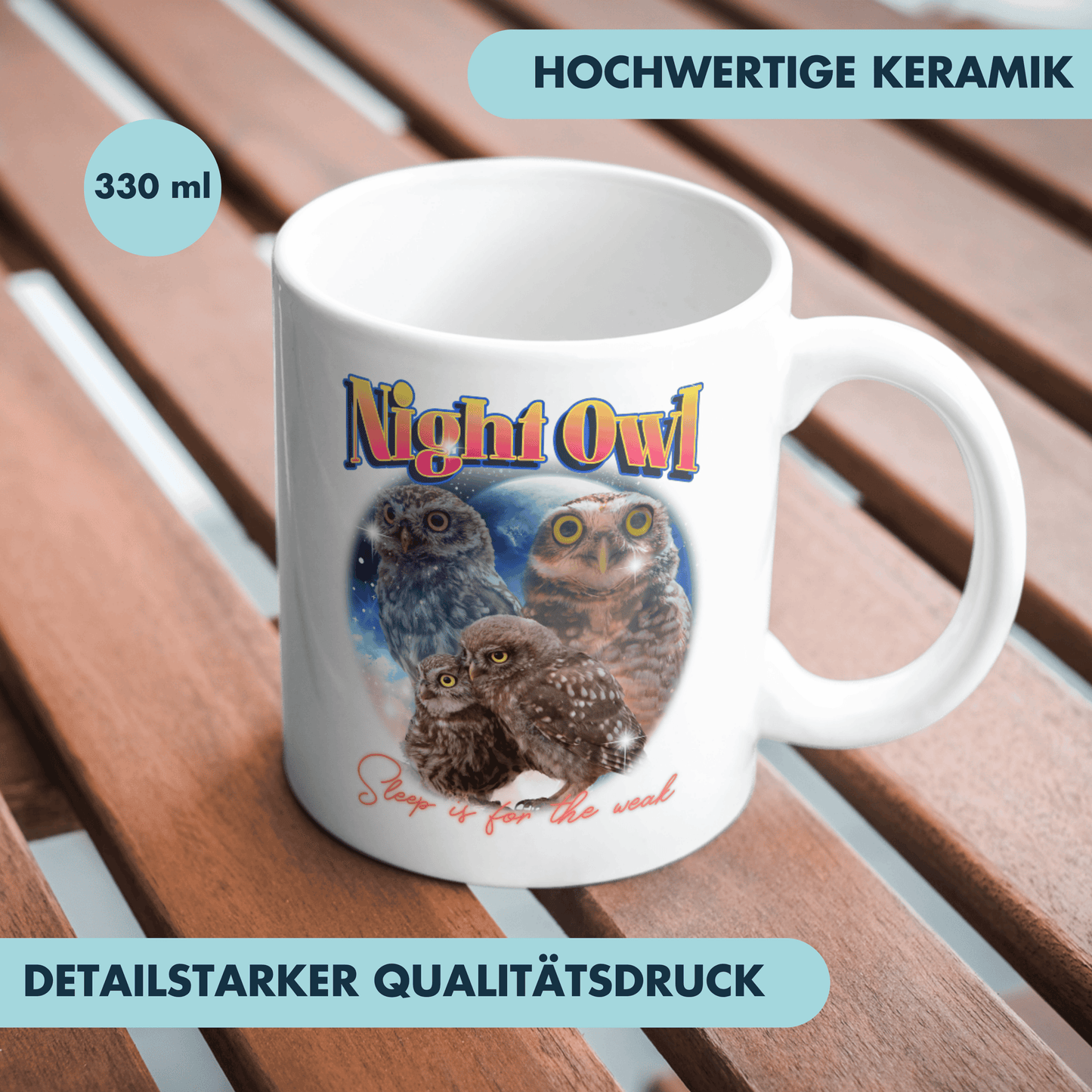 Night Owl Bootleg Eule Kaffee Tasse