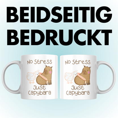 No Stress Just Capybara Pelikan Kaffee Tasse