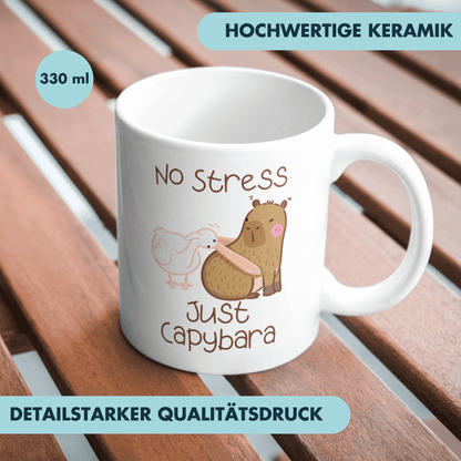 No Stress Just Capybara Pelikan Kaffee Tasse