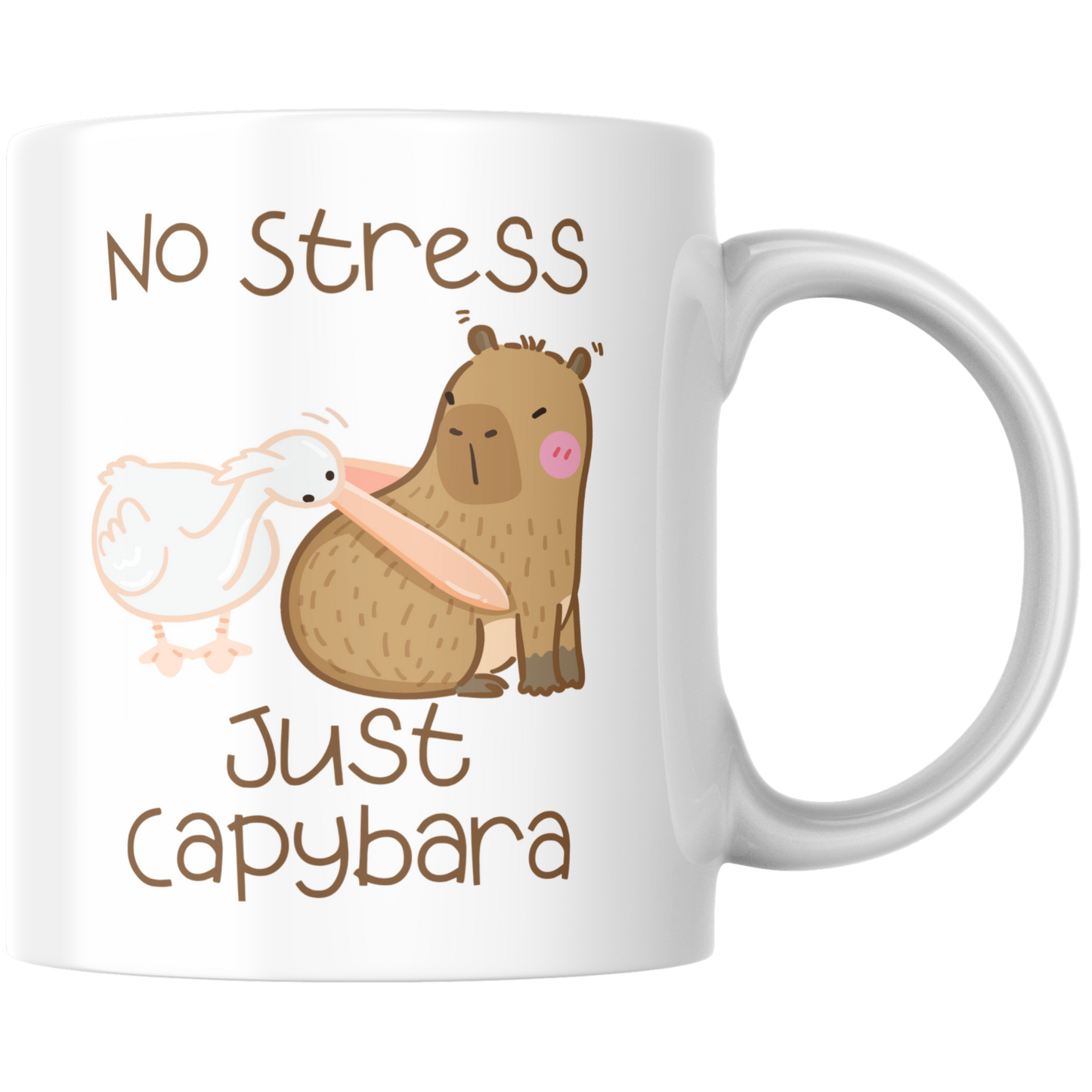 No Stress Just Capybara Pelikan Kaffee Tasse