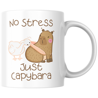 No Stress Just Capybara Pelikan Kaffee Tasse