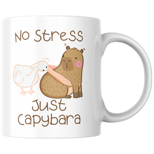 No Stress Just Capybara Pelikan Kaffee Tasse