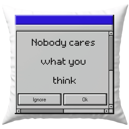 Nobody Cares What You Think Pixel Computer Deko Kissen