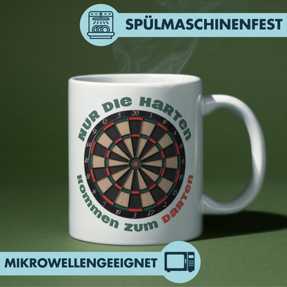 Nur Die Harten Kommen Zum Darten Darts Kaffee Tasse