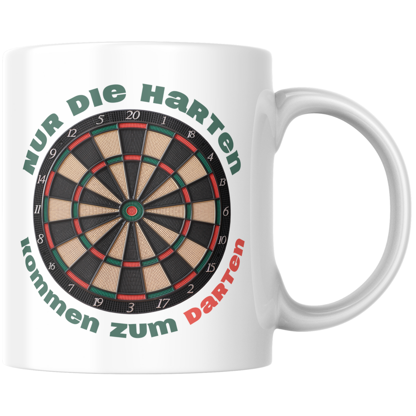 Nur Die Harten Kommen Zum Darten Darts Kaffee Tasse