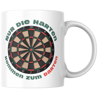 Nur Die Harten Kommen Zum Darten Darts Kaffee Tasse