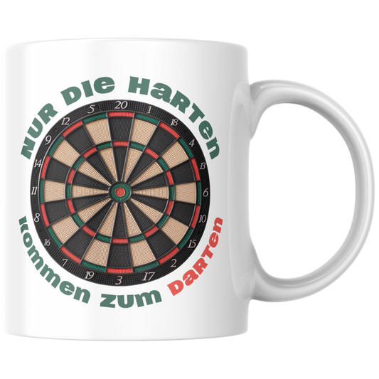 Nur Die Harten Kommen Zum Darten Darts Kaffee Tasse