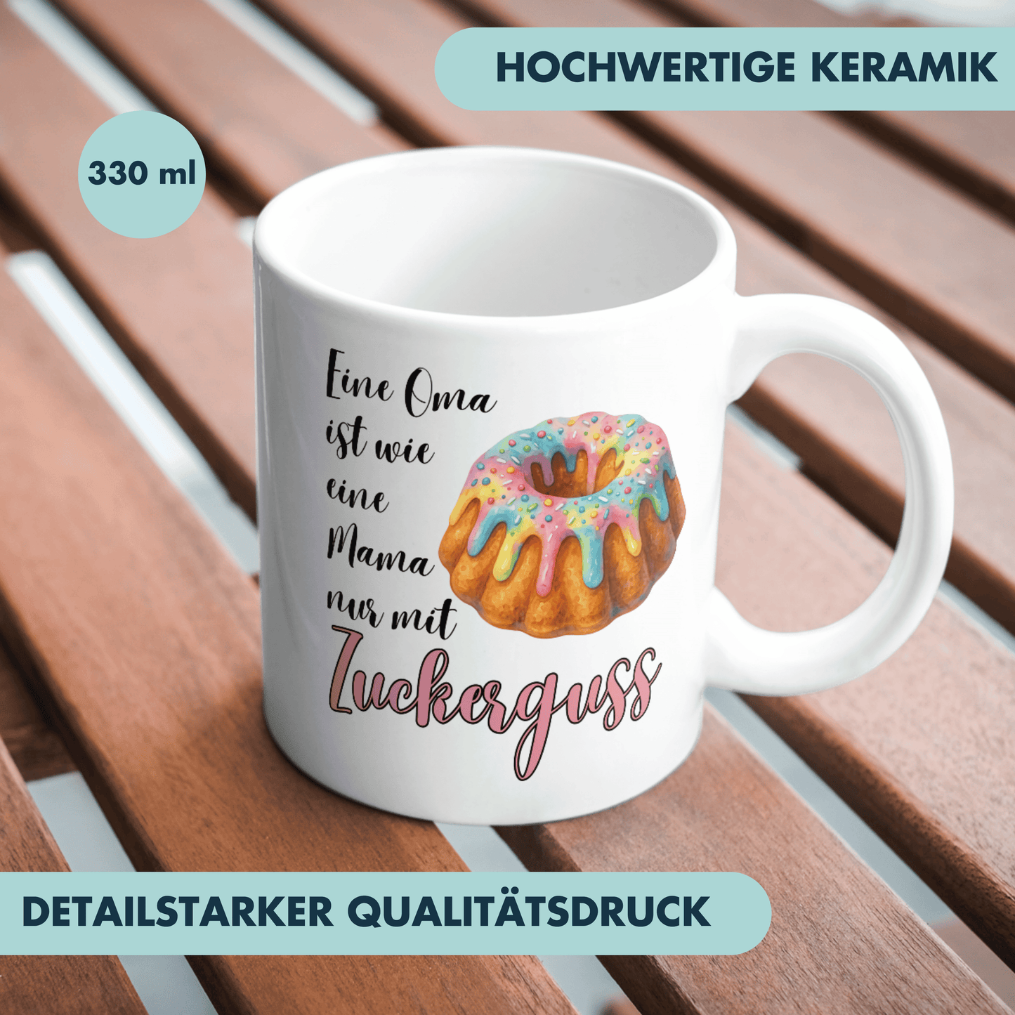 Eine Oma Ist Wie Eine Mama Nur Mit Zuckerguss Kaffee Tasse