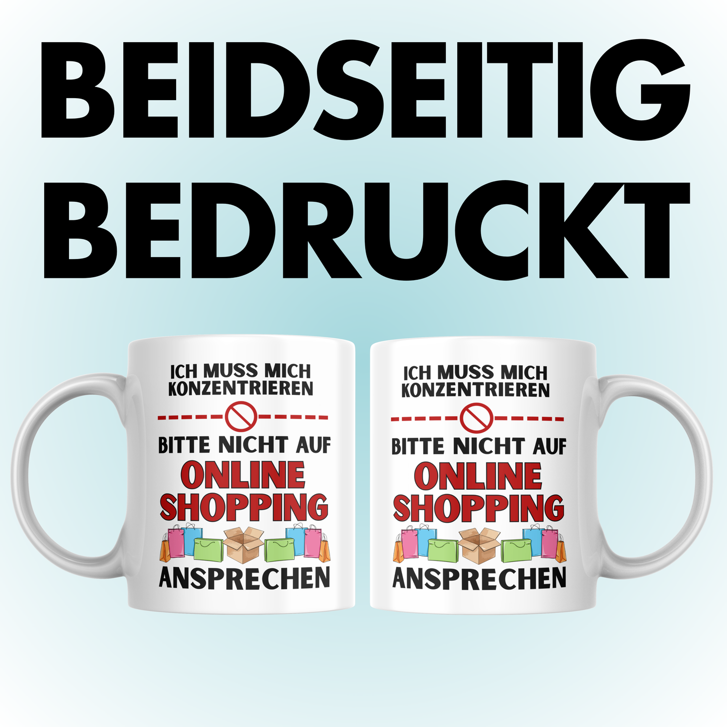 Ich Muss Mich Konzentrieren Bitte Nicht Auf Online Shopping Ansprechen Kaffee Tasse