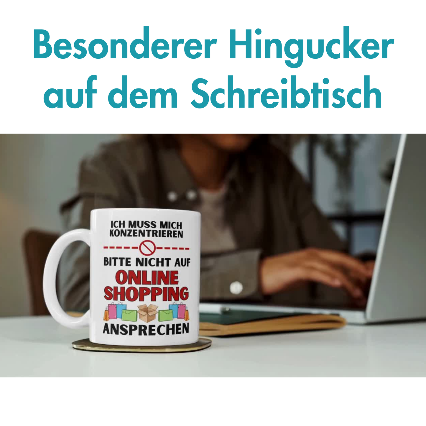 Ich Muss Mich Konzentrieren Bitte Nicht Auf Online Shopping Ansprechen Kaffee Tasse