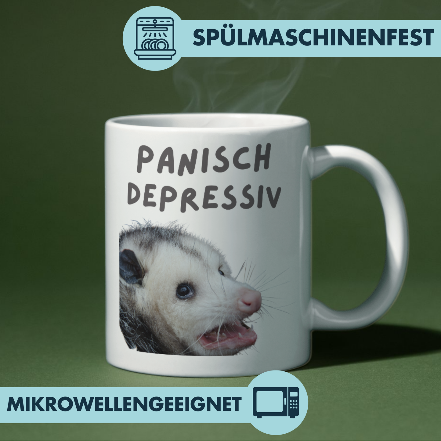Panisch Depressiv Opossum Meme Kaffee Tasse