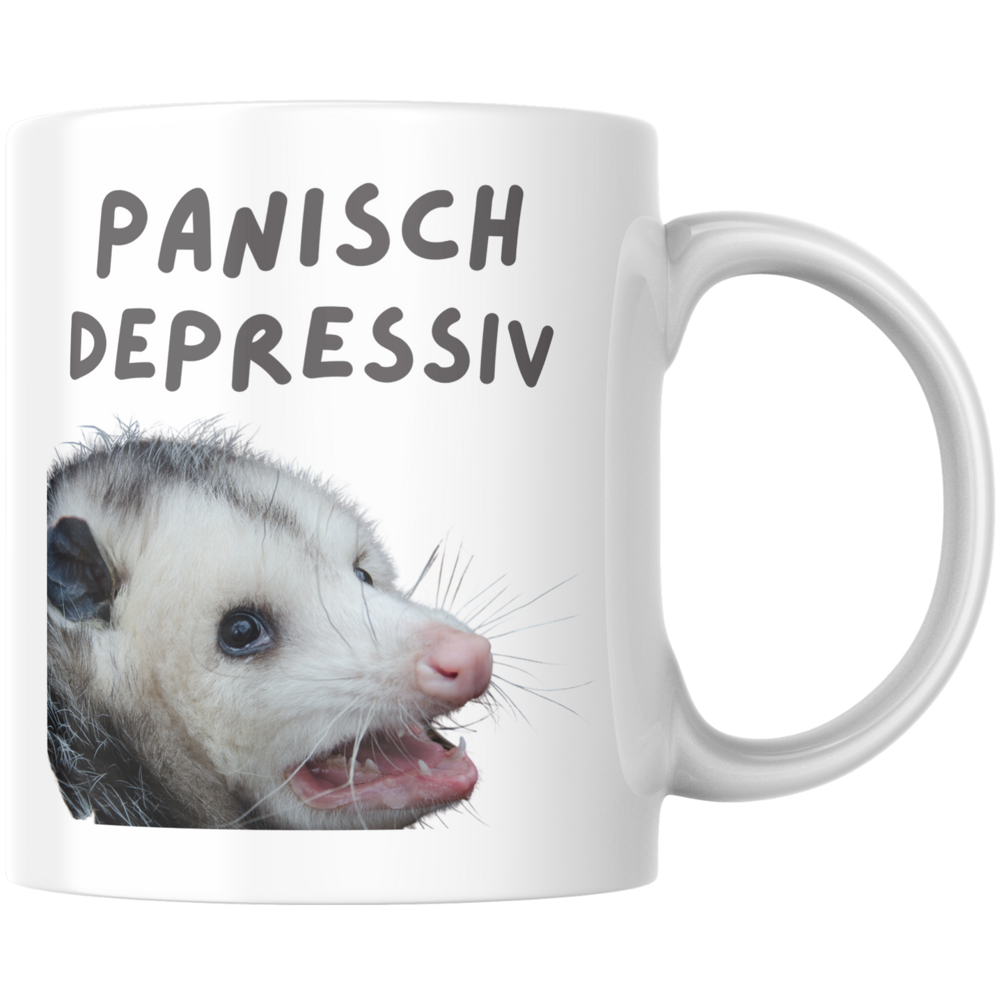 Panisch Depressiv Opossum Meme Kaffee Tasse