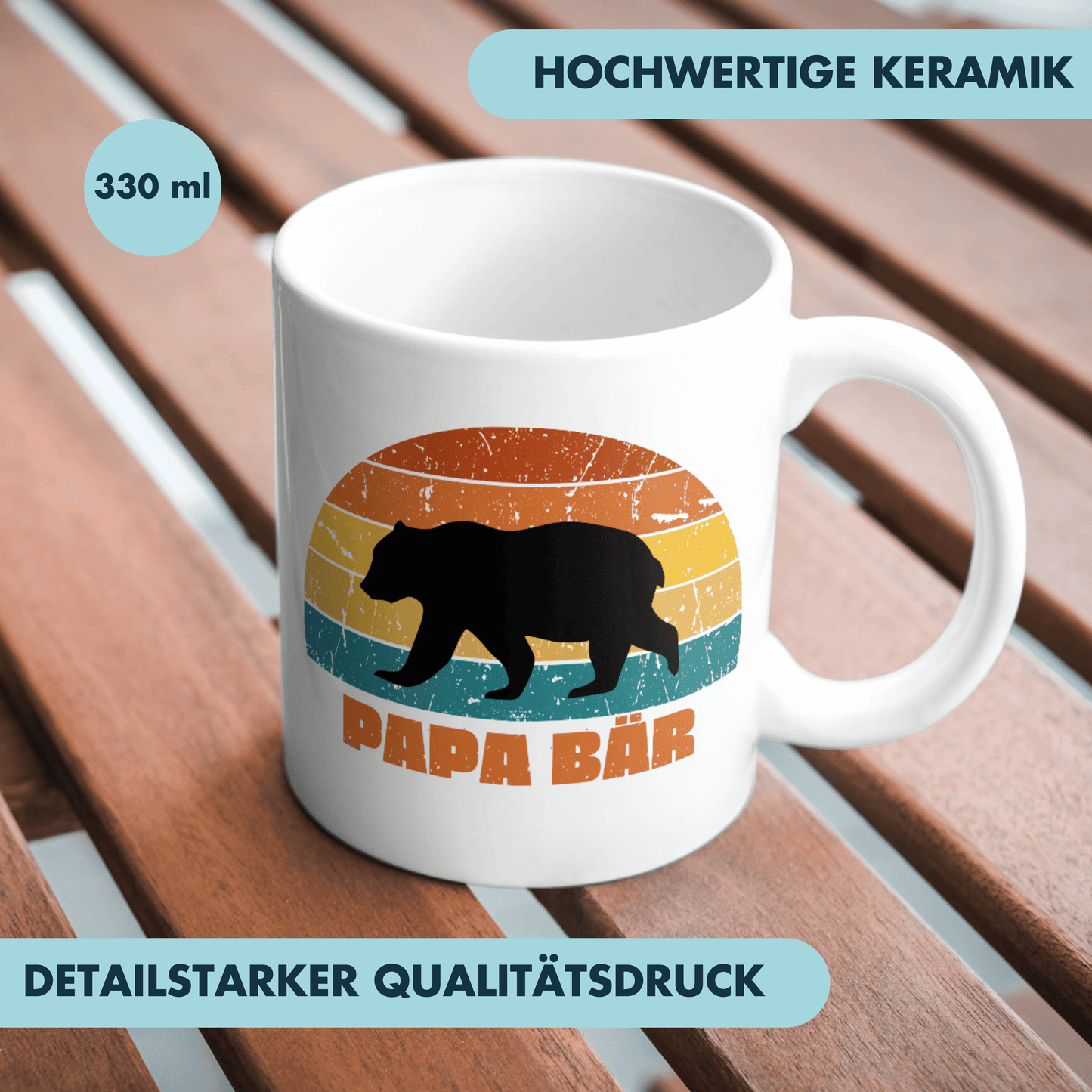 Papa Bär Vatertag Kaffee Tasse