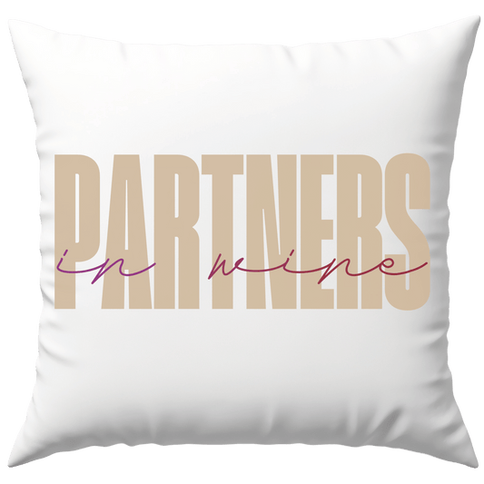 Partners In Wine Wortspiel Wein Liebe Deko Kissen