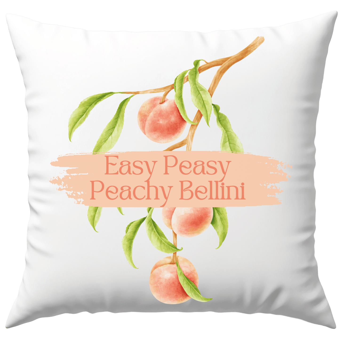 Easy Peasy Peachy Bellini Cocktail Pfirsich Deko Kissen