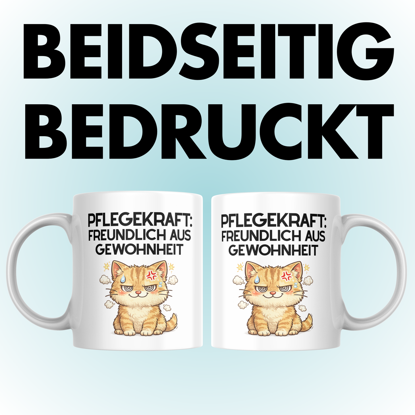 Pflegekraft Freundlich Aus Gewohnheit Kaffee Tasse