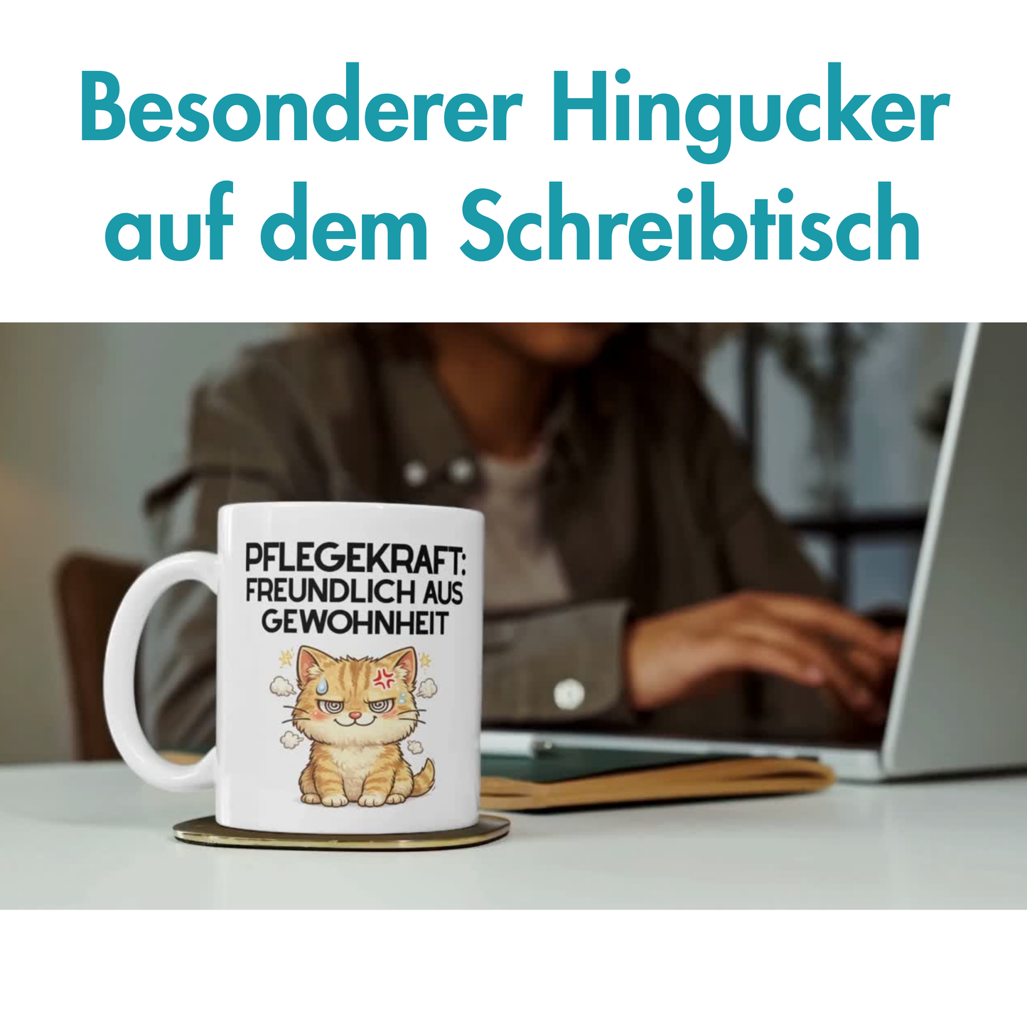 Pflegekraft Freundlich Aus Gewohnheit Kaffee Tasse
