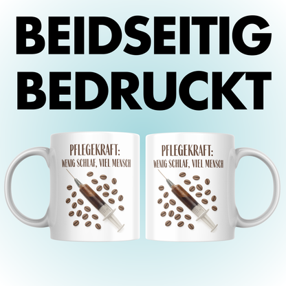 Pflegekraft: Wenig Schlaf, Viel Mensch Spritze Pflege Kaffee Tasse