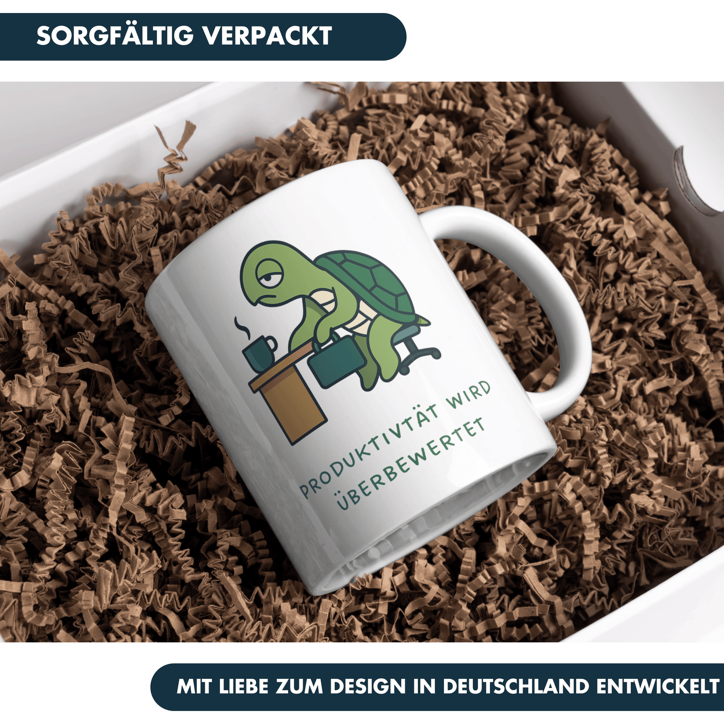 Produktivität Wird Überbewertet Schildkröte Kaffee Tasse