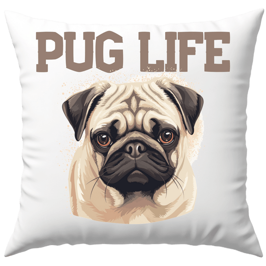 Pug Life Mops Hund Deko Kissen