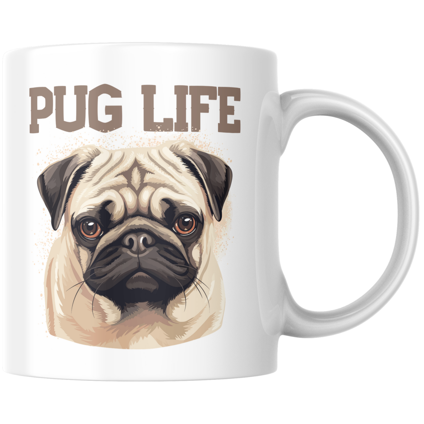 Pug Life Mops Hund Wortspiel Kaffee Tasse