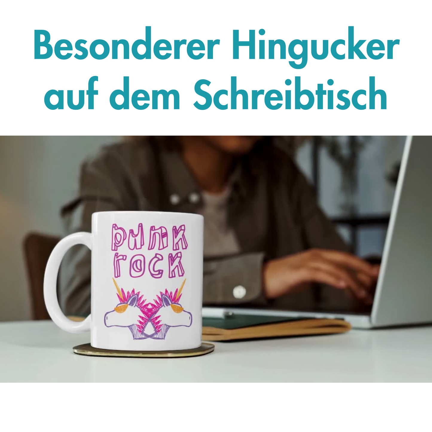 Punk Rock Einhorn Punker Selbstironie Kaffee Tasse