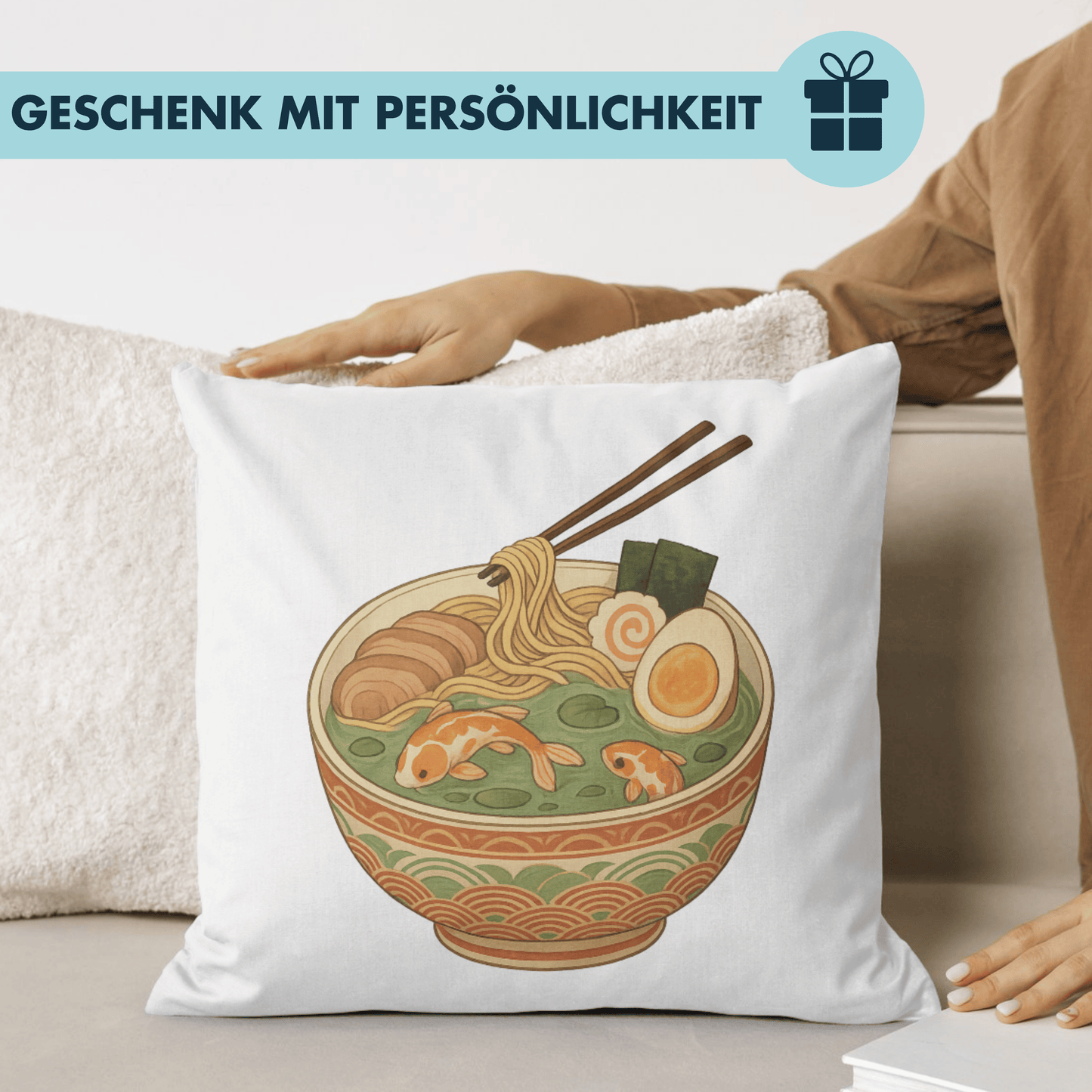 Ramen Koi Fisch Japan Deko Kissen