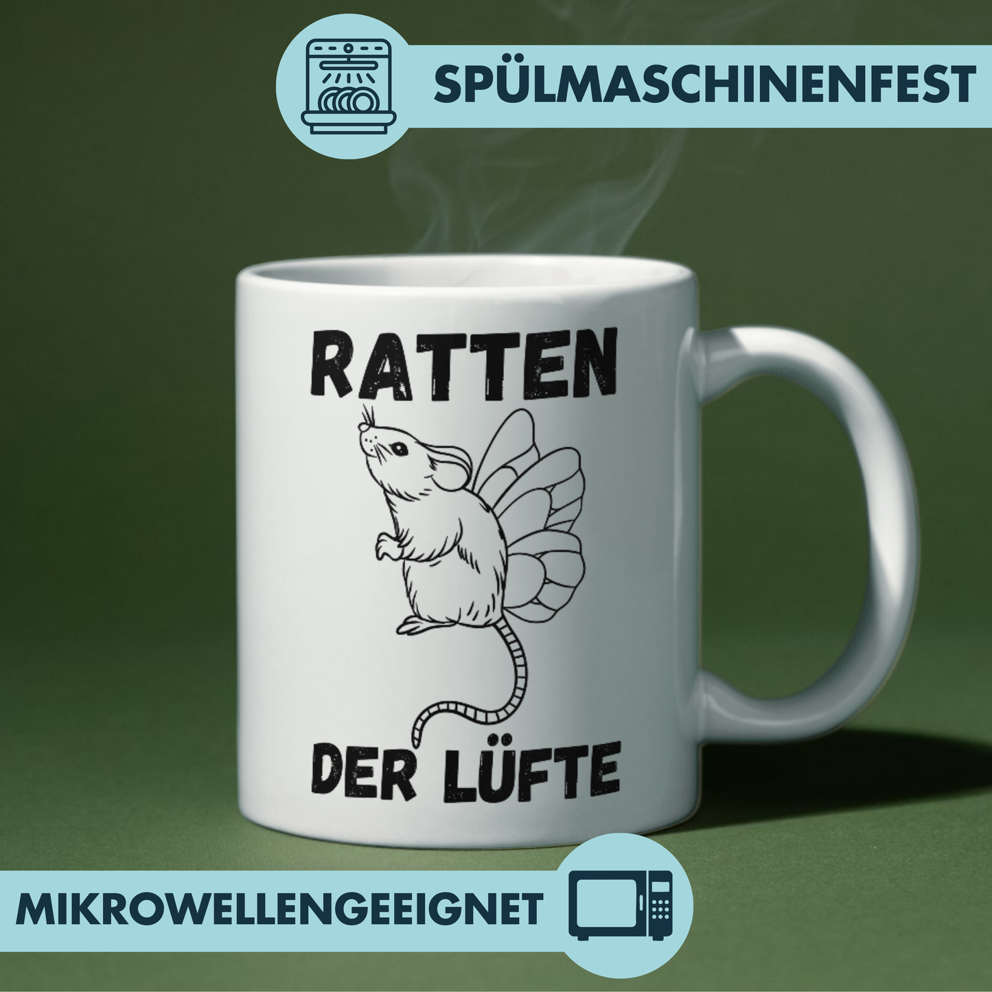 Ratten Der Lüfte Wortspiel Ratte Kaffee Tasse