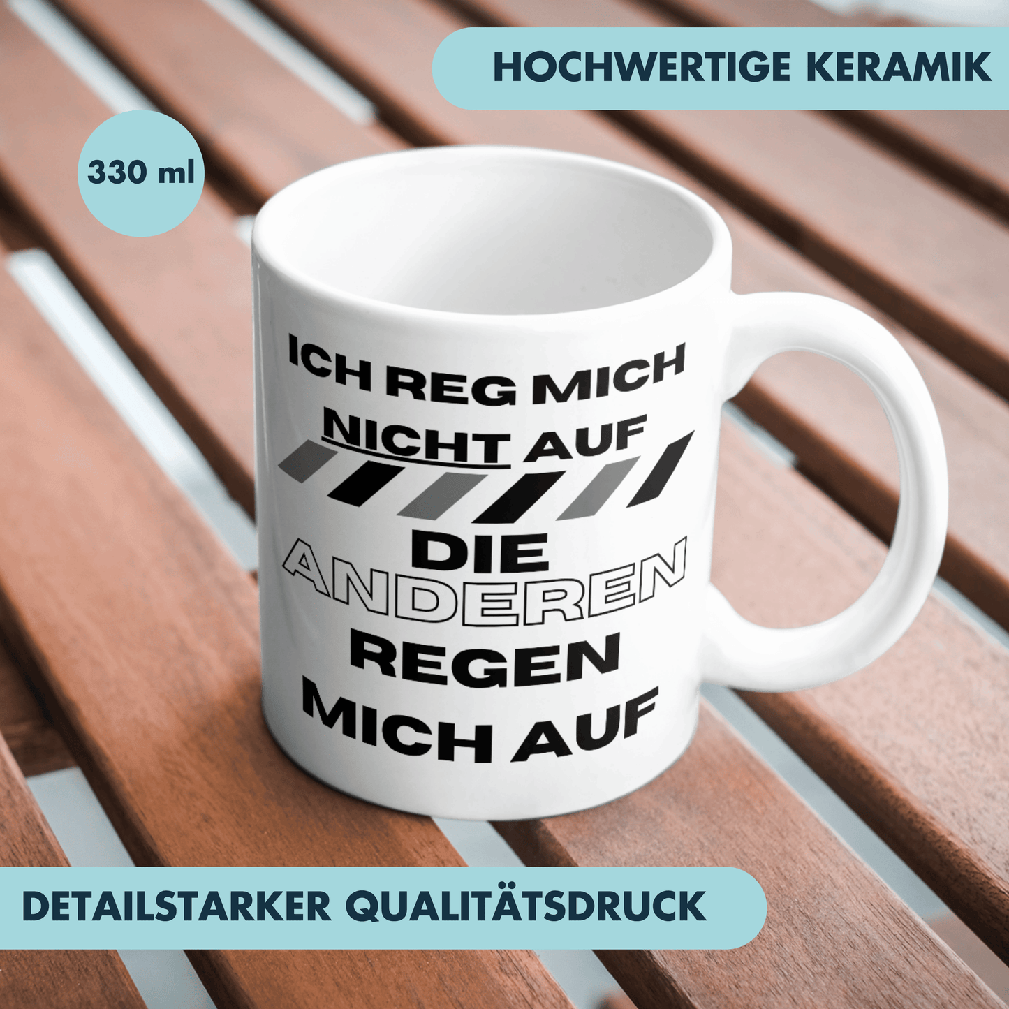 Ich Reg Mich Nicht Auf Die Anderen Regen Mich Auf Selbstironie Kaffee Tasse