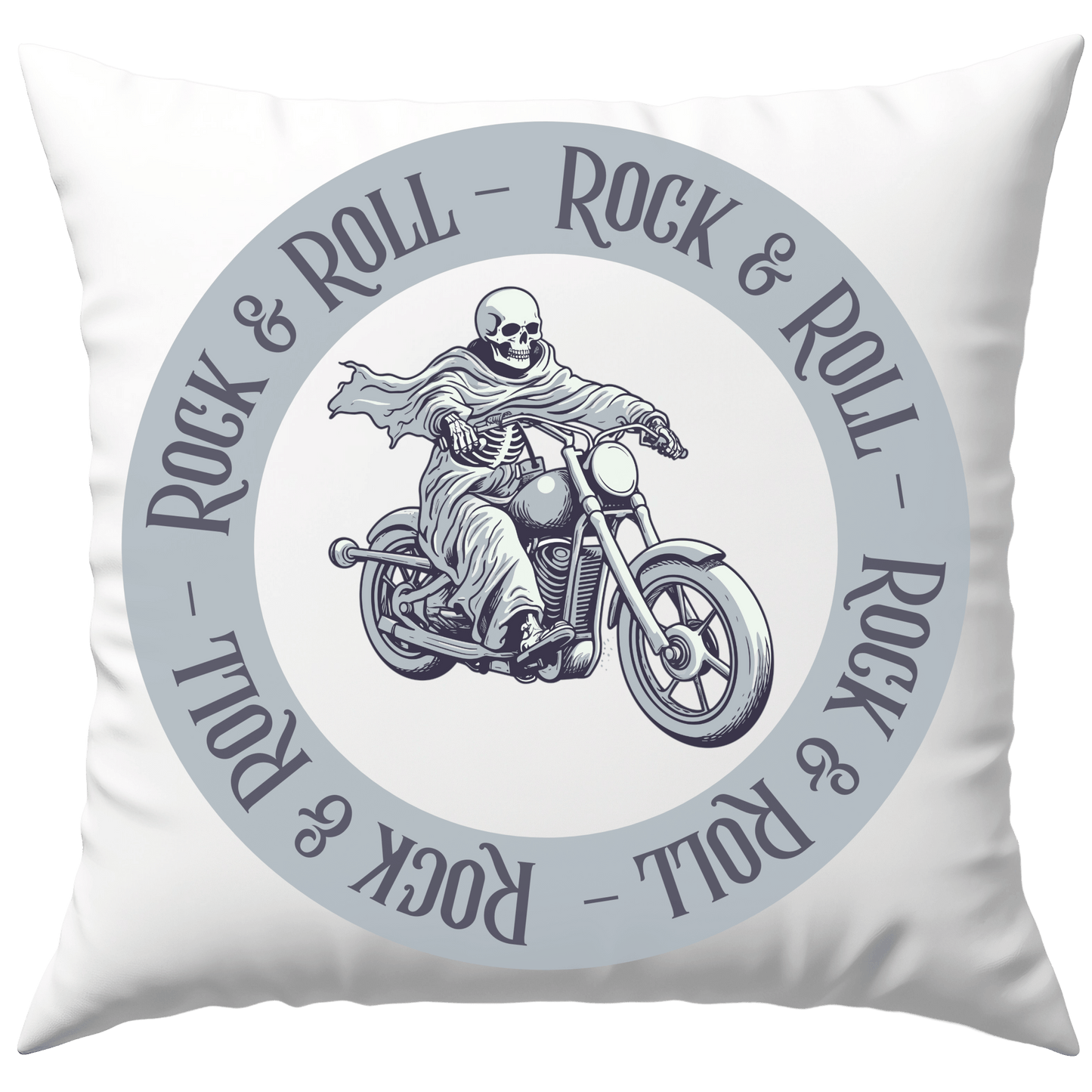 Rock and Roll Motorrad Skelett Biker Deko Kissen