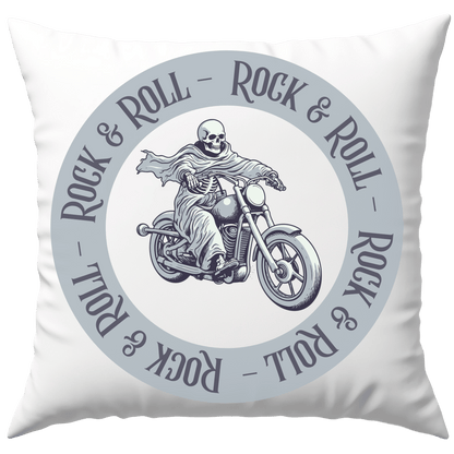 Rock and Roll Motorrad Skelett Biker Deko Kissen