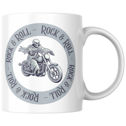 Rock And Roll Motorrad Skelett Biker Kaffee Tasse