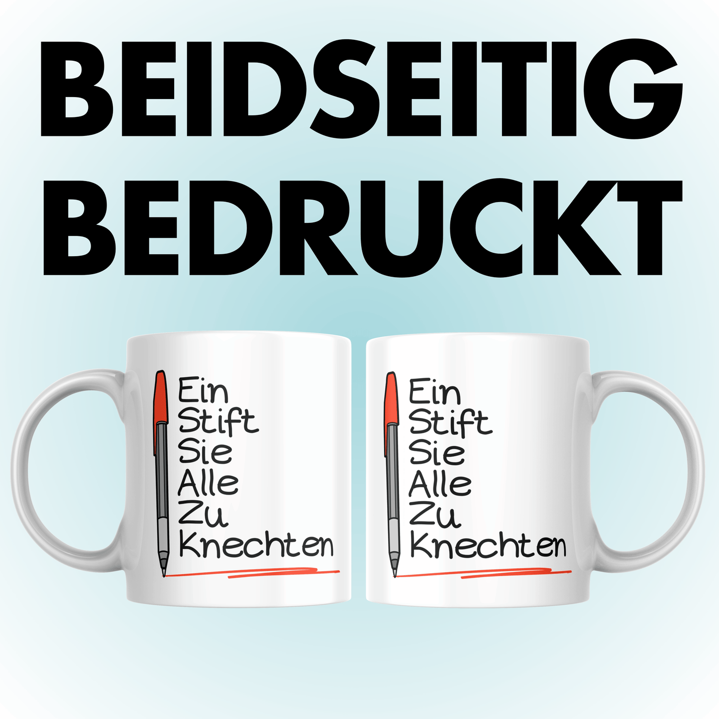 Rotstift Ein Stift Sie Alle Zu Knechten Lehrer Lehrerin Kaffee Tasse