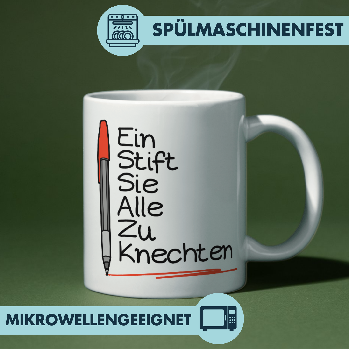 Rotstift Ein Stift Sie Alle Zu Knechten Lehrer Lehrerin Kaffee Tasse