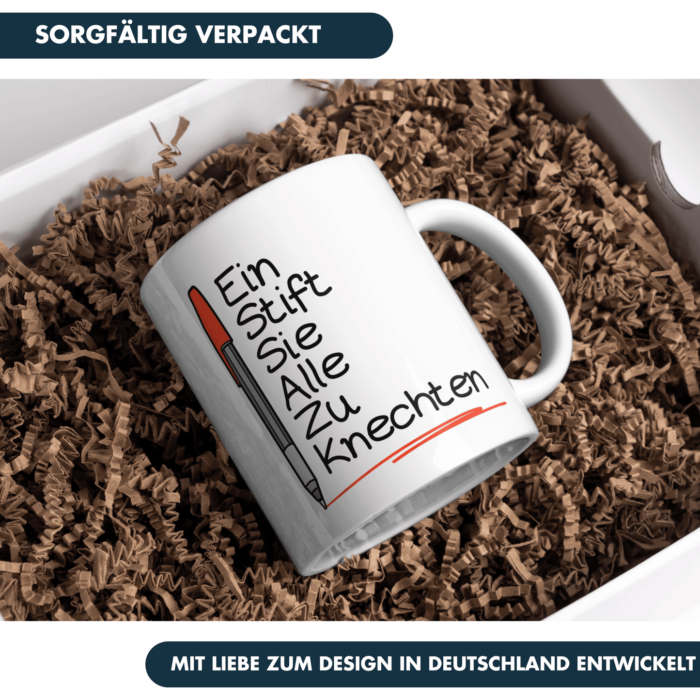 Rotstift Ein Stift Sie Alle Zu Knechten Lehrer Lehrerin Kaffee Tasse