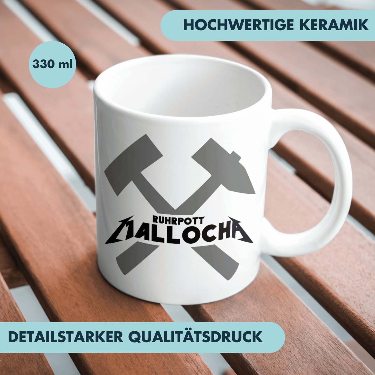 Ruhrpott Mallocher Schlägel Eisen Rock Kaffee Tasse