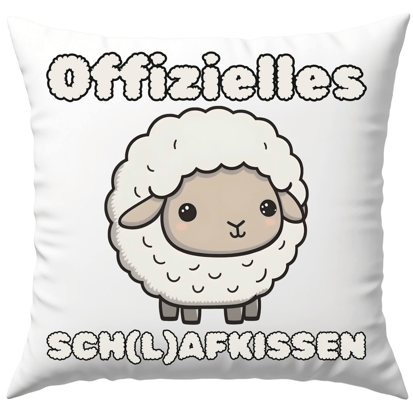 Offizielles Schlafkissen Schaf Wortspiel Deko Kissen