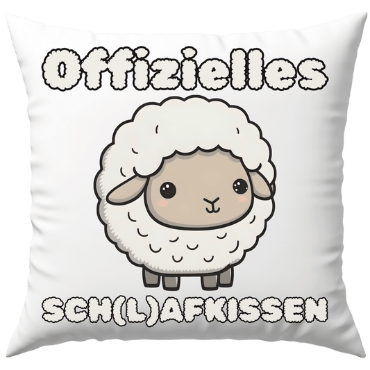 Offizielles Schlafkissen Schaf Wortspiel Deko Kissen